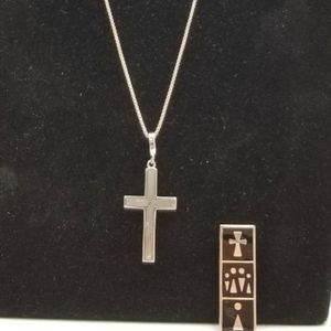 Sterling Silver Cross Pendant Necklace